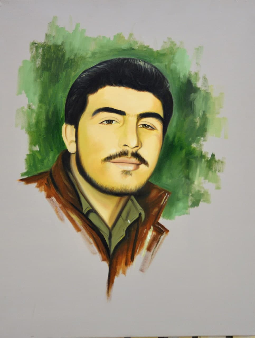 نقاشی چهره شهید محمود زارع